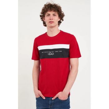 Kenvelo - Tricou barbat cu imprimeu (Marime: L - Culoare: WHITE PEPPER)