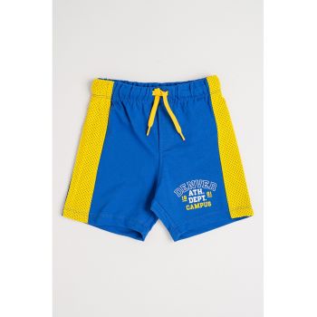 Pantaloni scurti cu garnituri contrastante