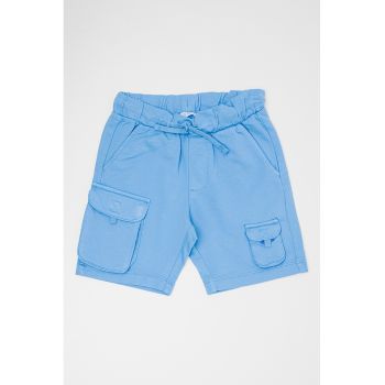 Pantaloni scurti de bumbac cu buzunare cu clapa