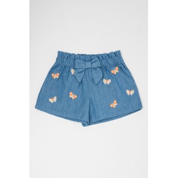 Pantaloni scurti de denim cu detalii brodate