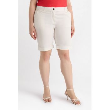 Pantaloni scurti din amestec de bumbac cu buzunare