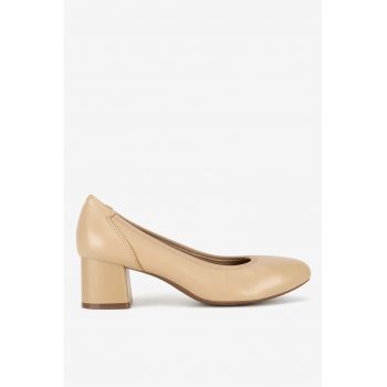 Pantofi dama  5903419919169 - Piele naturala - Bej