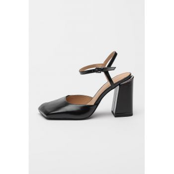 Pantofi de piele cu toc masiv Allure
