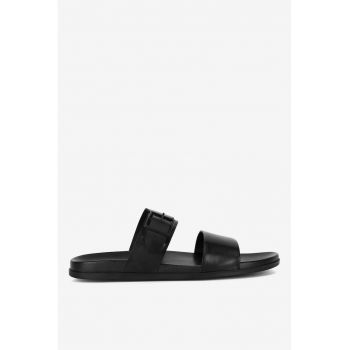 Papuci barbati  5905588725176 - Piele naturala - Negru