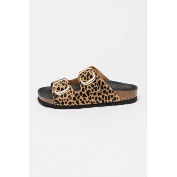 Papuci cu animal print Noelle