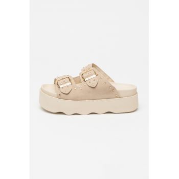 Papuci de piele intoarsa Heather