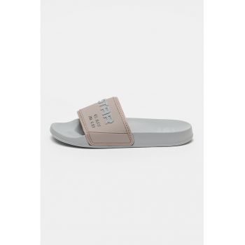 Papuci din piele ecologica cu logo in relief Cart