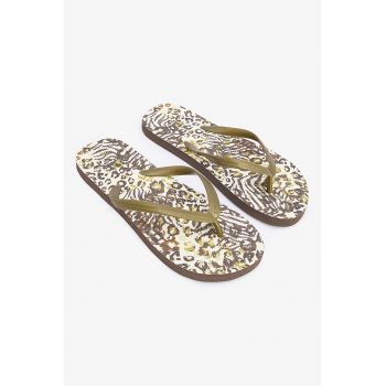 Papuci flip-flop cu model animal print