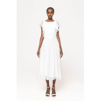 Rochie evazata cu maneci butterfly