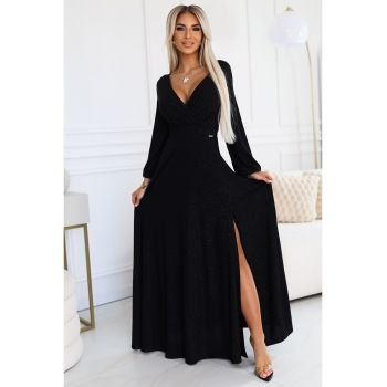 Rochie lunga cu crapatura pe picior -