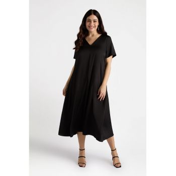 Rochie midi cu decolteu in V