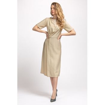 Rochie midi cu model drapat Georgia