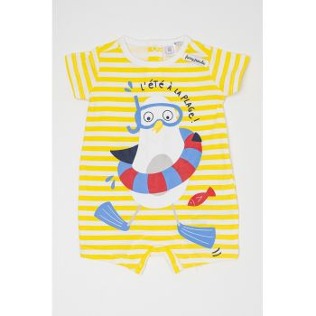 Salopeta de bumbac cu model grafic