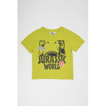 Tricou de bumbac cu imprimeu grafic si text
