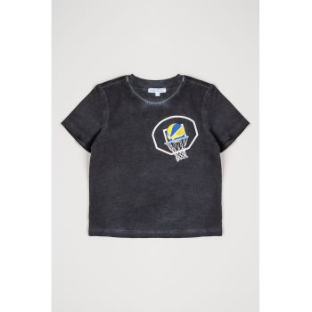 Tricou de bumbac cu imprimeu grafic