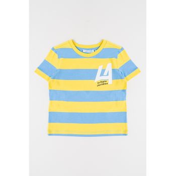 Tricou de bumbac cu model in dungi