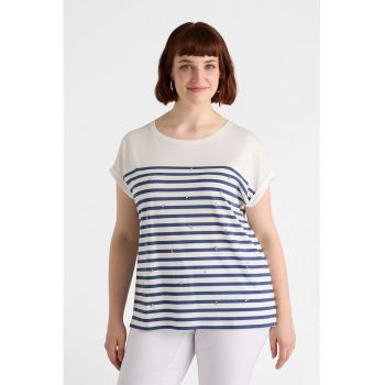Tricou de bumbac si modal cu strasuri