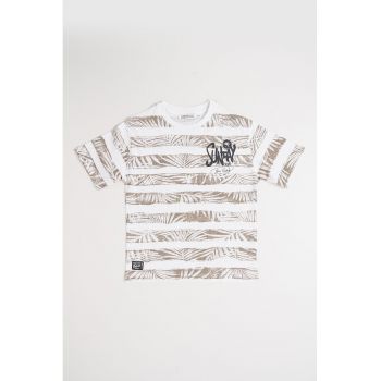 Tricou regular fit cu model in dungi