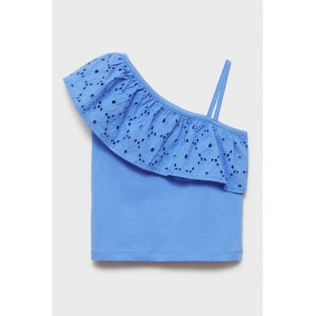 Bluza cu decolteu pe un umar si volane
