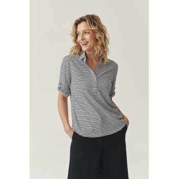 Bluza cu dungi si maneci ajustabile