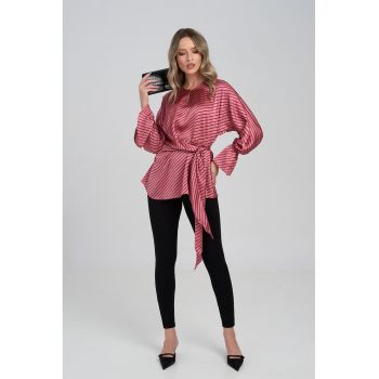 Bluza din satin cu model in dungi