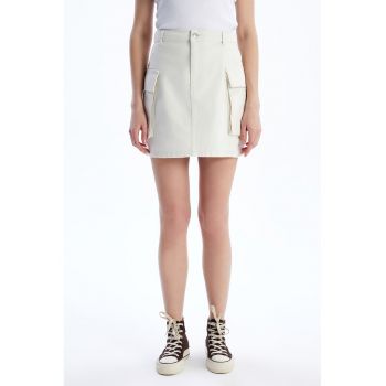 Fusta mini cargo de denim