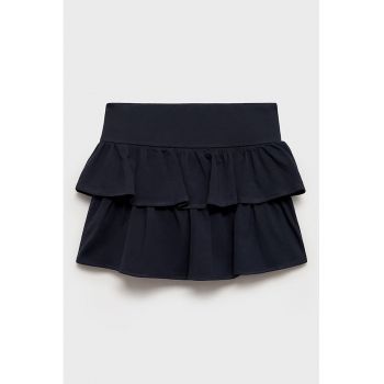 Fusta-pantalon din amestec de bumbac cu volane