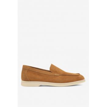 Mocasini dama  5903698620480 - Piele intoarsa - Bej
