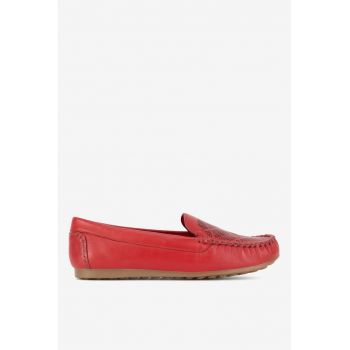 Mocasini dama  5904862308739 - Piele naturala - Rosu