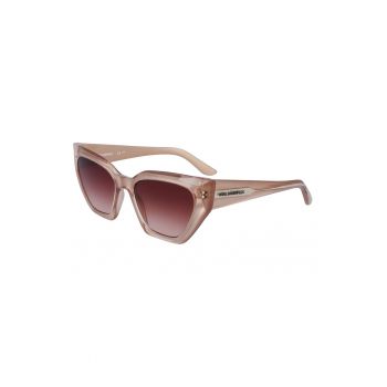 Ochelari de soare cat-eye cu logo - Rosu stins -