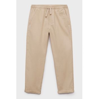 Pantaloni din amestec de in cu snur de ajustare in talie