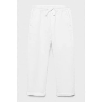 Pantaloni din amestec de in cu snur de ajustare in talie