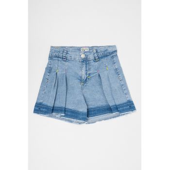 Pantaloni scurti de denim cu terminatie nefinisata