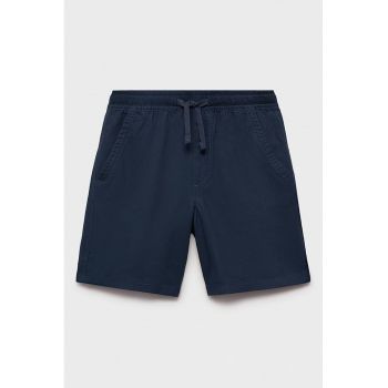 Pantaloni scurti din amestec de in cu buzunare laterale