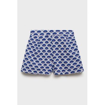 Pantaloni scurti din amestec de in si bumbac organic cu model