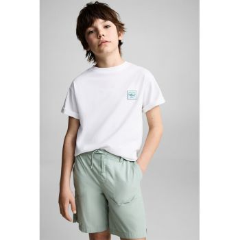 Pantaloni scurti din bumbac cu snur de ajustare