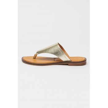 Papuci flip-flop de piele