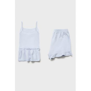 Pijama cu pantaloni scurti si volane
