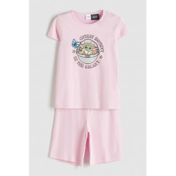 Pijama de bumbac cu Baby Yoda