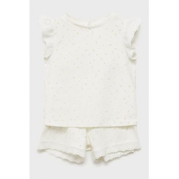 Pijama de bumbac cu imprimeu floral