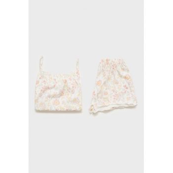 Pijama de bumbac cu pantaloni scurti