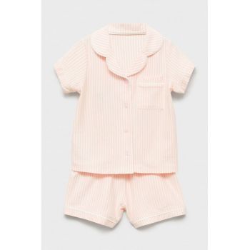 Pijamale cu pantaloni scurti si model in dungi
