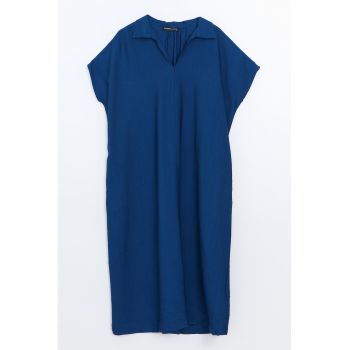 Rochie midi cu decolteu in V