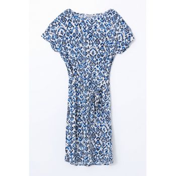Rochie midi cu model geometric