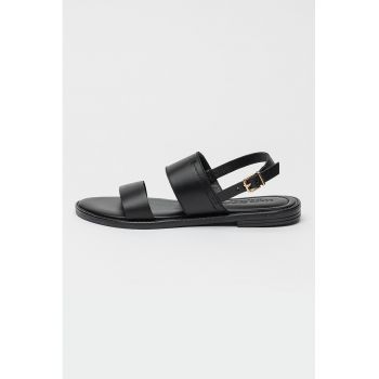 Sandale de piele cu talpa plata