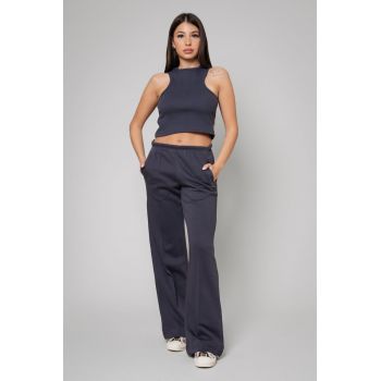 Set Lineea bustiera lunga si pantalon lung Grey Anthracite 11234
