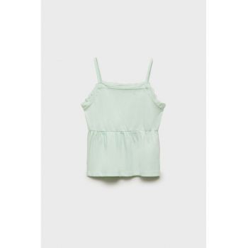 Top cu decolteu patrat si volan peplum