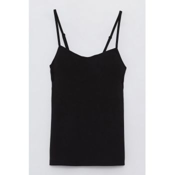 Top de bumbac cu barete ajustabile