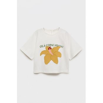 Tricou cu broderie florala