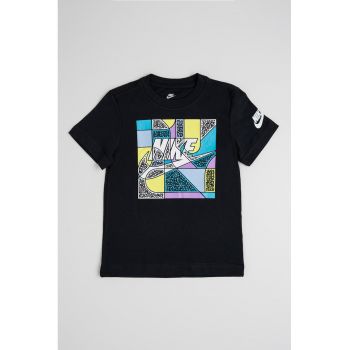 Tricou cu decolteu rotund si logo